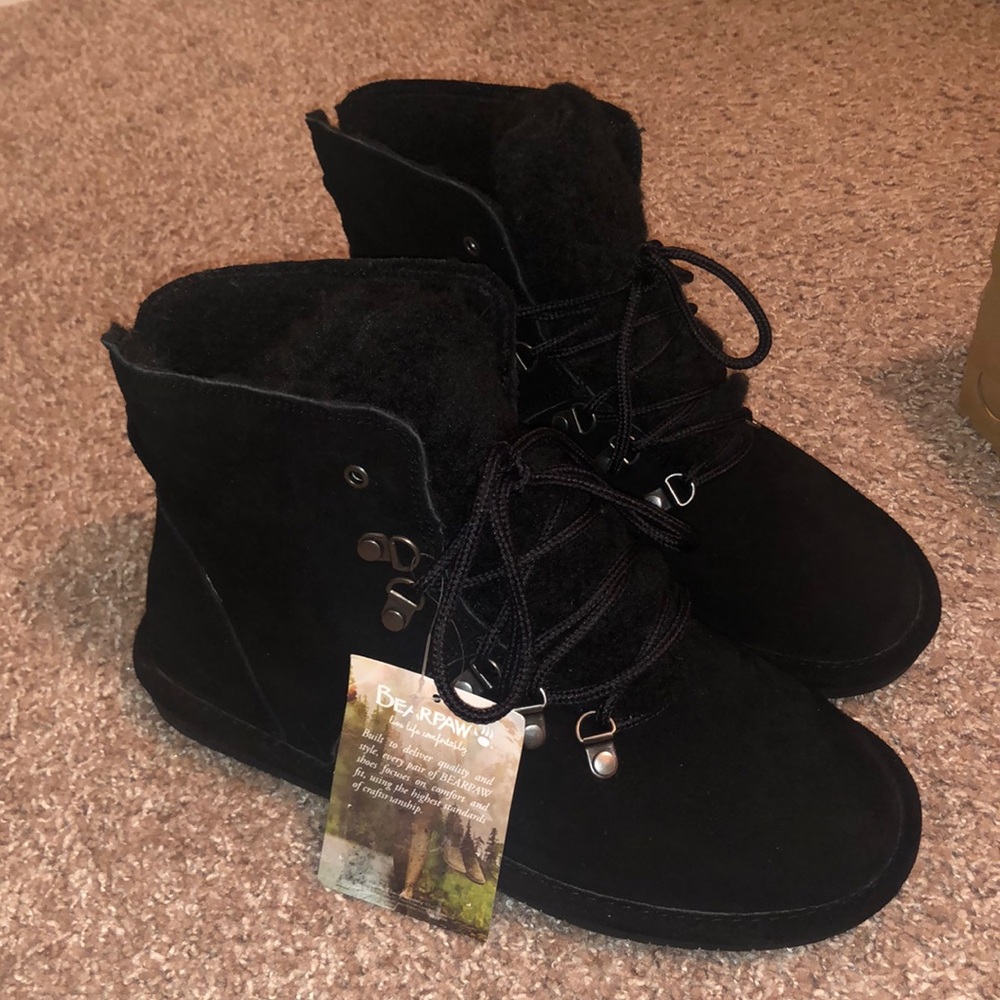 BearPaw Kerri Suede Lace Up Boots with NEVERWET.